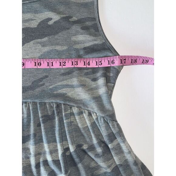 White Birch Soft Knit Dress Casual Blue Gray Camo Shift Teacher Knee Length Med - Picture 6 of 10